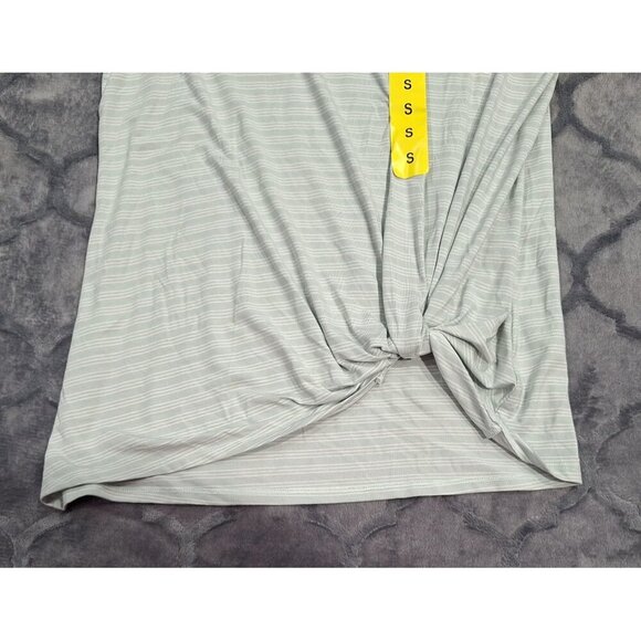 NEW Matty M Womens V-Neck Striped Knot-Front T-Shirt/Sz. S - Picture 3 of 4